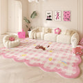Soft Irregular Shape Carpet for Living Room and Bedroom - Thick Fluffy Rug