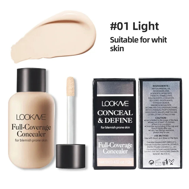 Liquid Concealer for Spot & Dark Circle Coverage - Waterproof & Lightweight