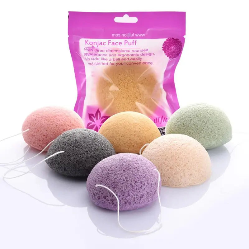 Natural Konjac Facial Sponge for Gentle Cleansing & Exfoliation - Multiple Colors