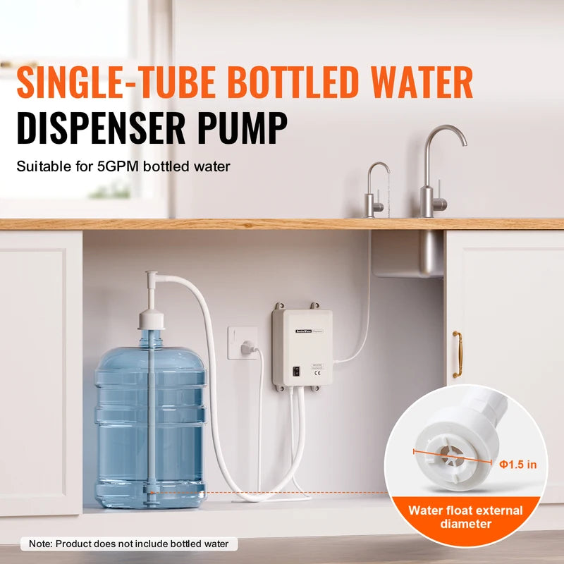 Automatic 5 Gallon Water Dispenser Pump System for Bottled Water & Refrigerator