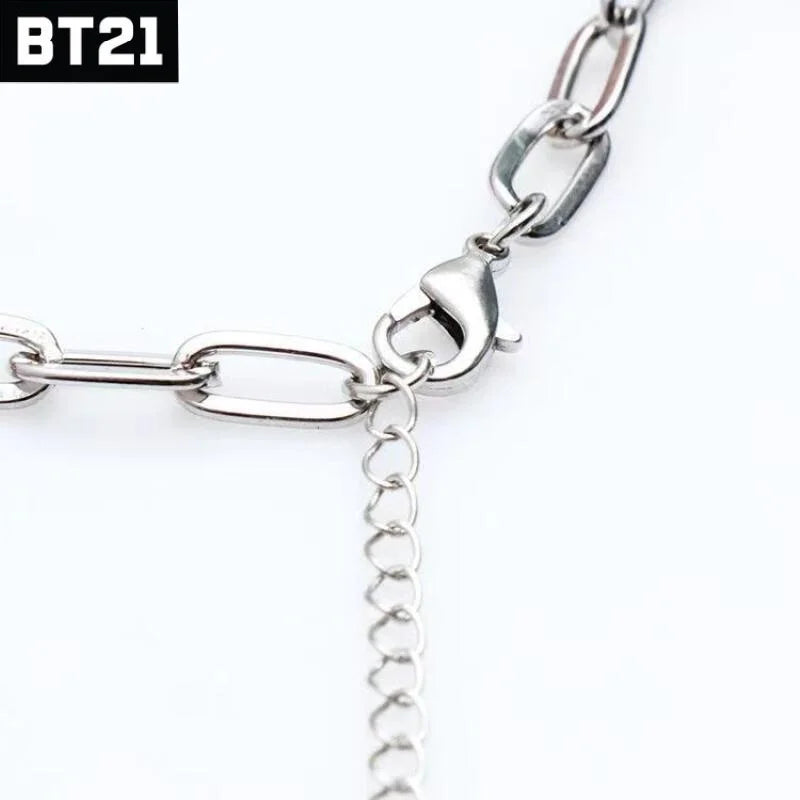 Anime BT21 Cartoon Couple Fans 26cm Fashion Accessories for Men and Women