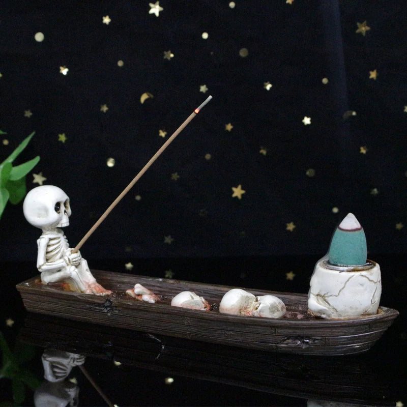 Skeleton Aromatherapy Boat Set - Resin Halloween Diffusers for Fresh Air