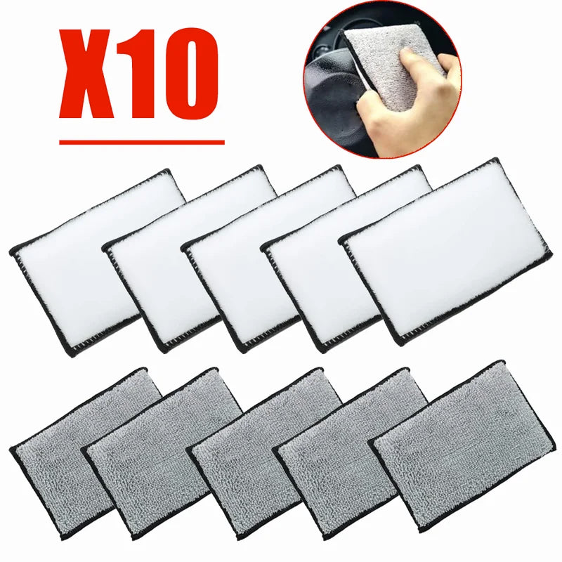 Microfiber Car Cleaning Sponge Double-Sided Soft Wash Cloth for Interior & Exterior Care