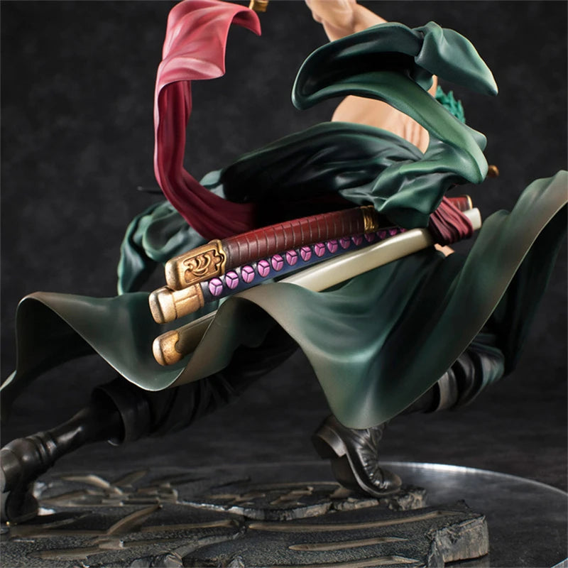 Anime 10CM Action Figure Toys - Roronoa Zoro Three-Blade PVC Collectible Figurine