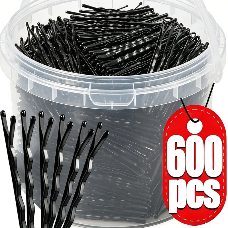 Set of 60/600 Metal Hair Pins U-Shaped Bobby Pins for Styling and Hair Styling