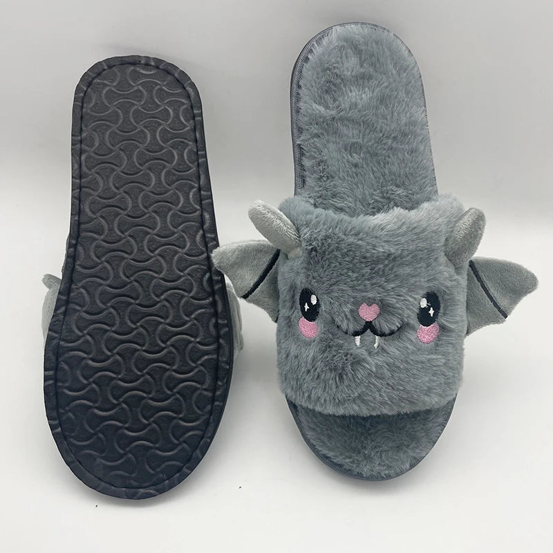 Halloween Kawaii Bat Plush Toys with Slippers Cute Cartoon Ghost Dolls Kids Gift
