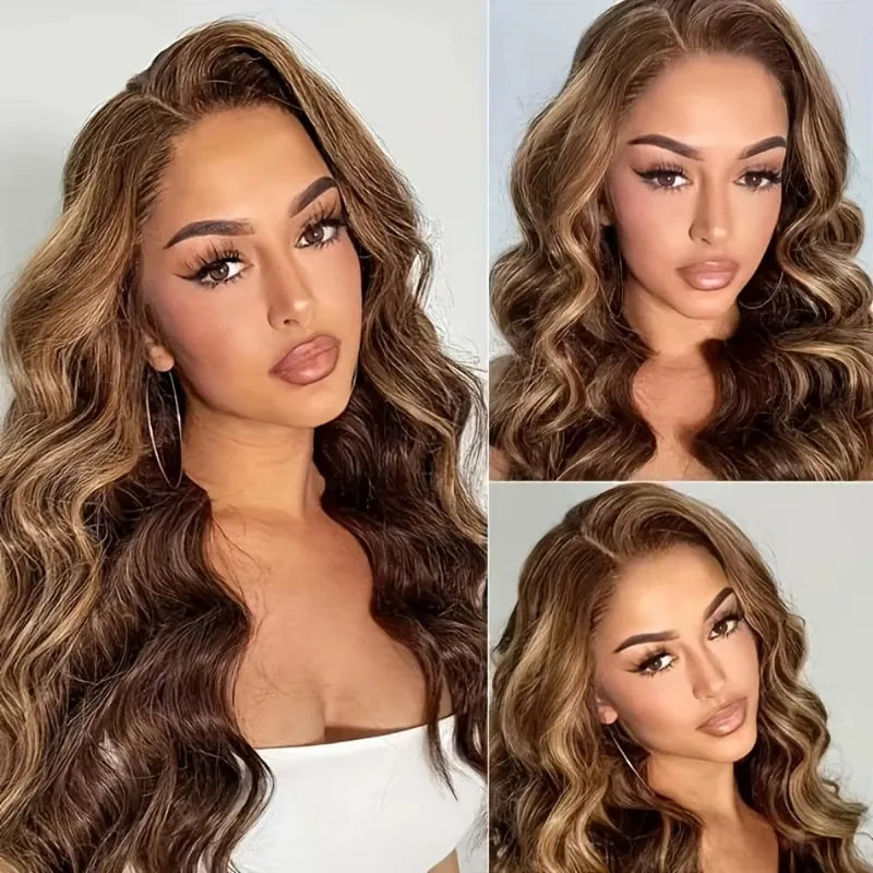 Body Wave Human Hair Wigs with HD Transparent Lace Frontal - Multiple Colors & Lengths