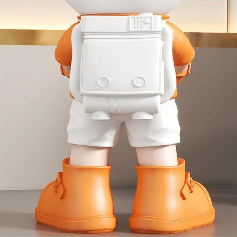 Astronaut Sculpture Figurine Modern Desk Decor Resin Home Ornament