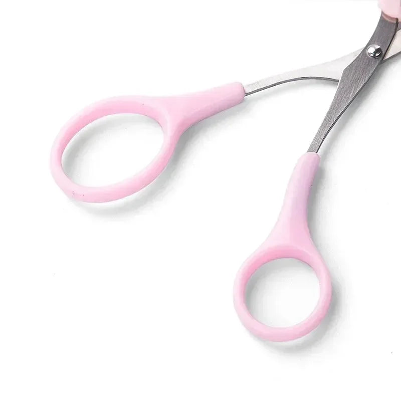 Stainless Steel Eyebrow Trimmer Scissors Set with Comb for Hair Removal & Shaping