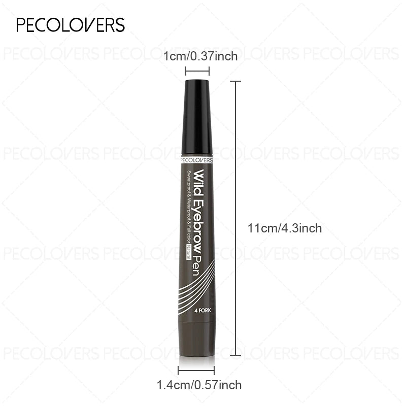 Long-Lasting Waterproof Eyebrow Pencil for Daily Makeup - Brown & Dark Brown