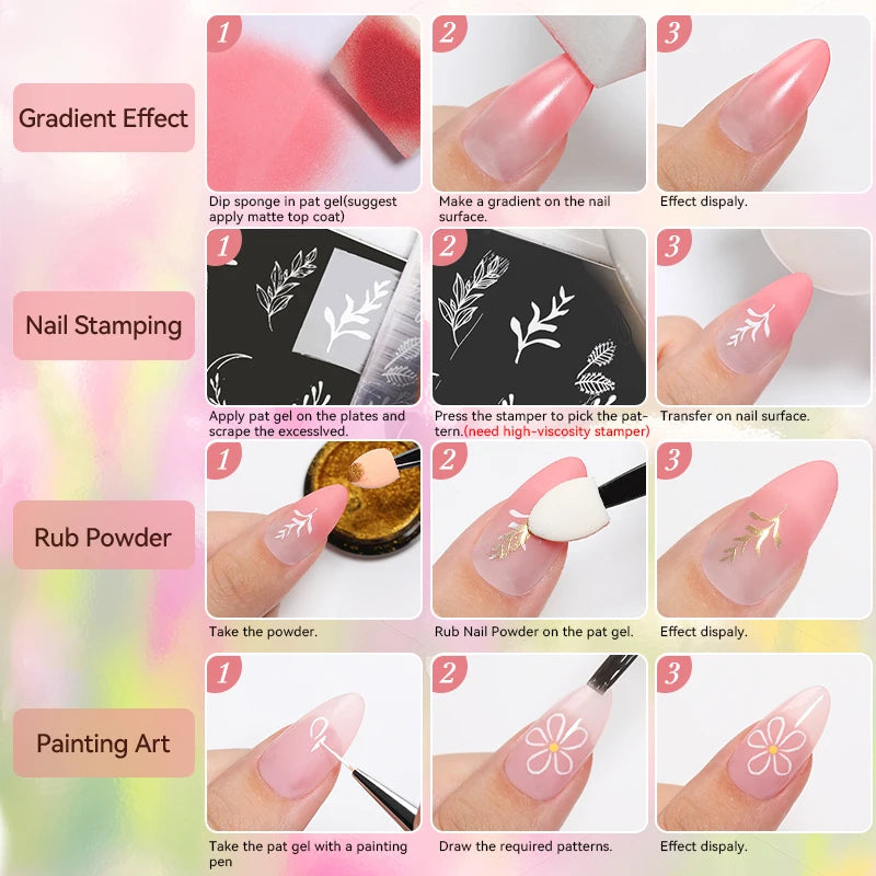 9-Color Gel Nail Polish Set - 4-in-1 Gradient & Art UV LED Soak Off