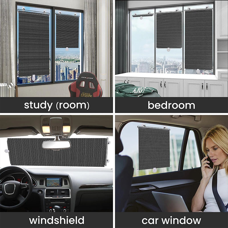 Blackout Roller Curtains for Window Kitchen Living Room - Adjustable Shade Blinds