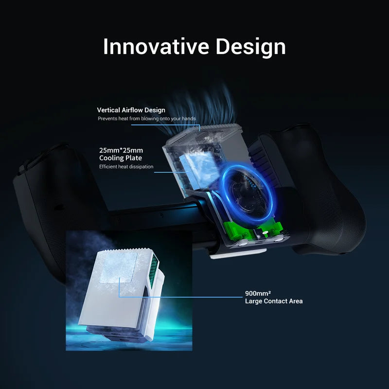 GameSir X5 Lite Bluetooth Gaming Controller Cooler with Adjustable Fan for Mobile Phones