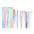 Multi-Color Makeup Brush Set - 17 Color Face & Eye Brushes for Cosmetics