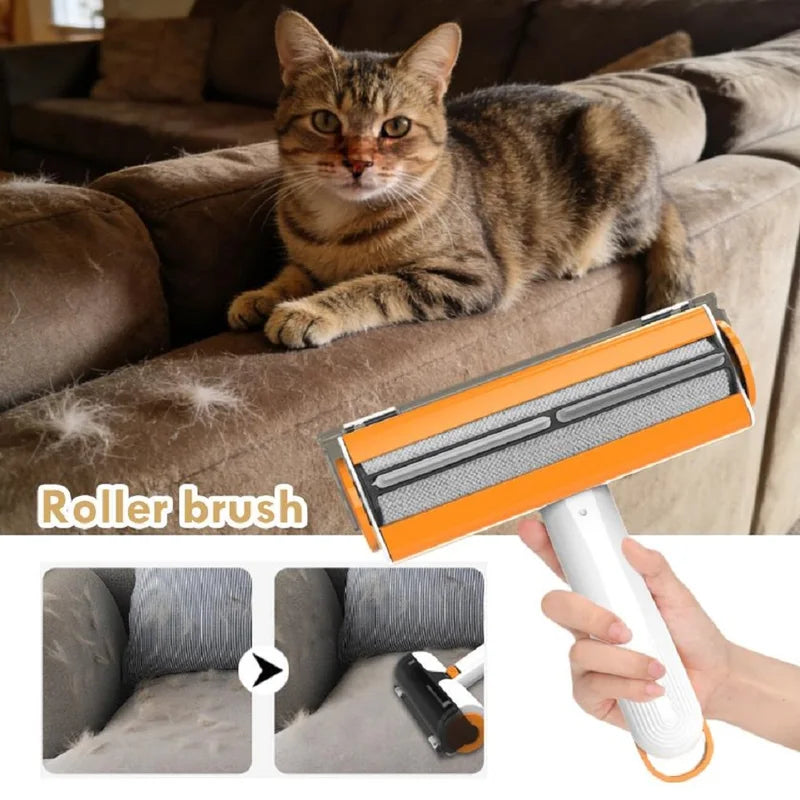 Pet Hair Remover Roller - Washable, Portable Fur Sticking Brush for Clothes & Furniture