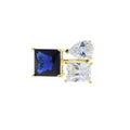 Colorful CZ Geometric Ring for Women - Adjustable Multi-Color Statement Jewelry