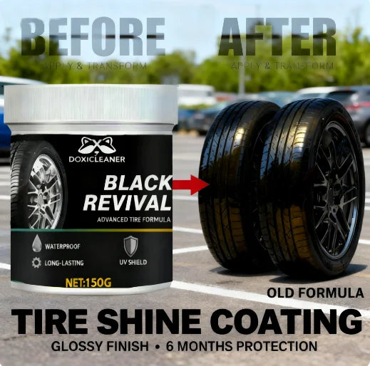 Universal Car Care Wax for Tire Blackening, Plastic & Leather Restoration, UV Protection & Polish