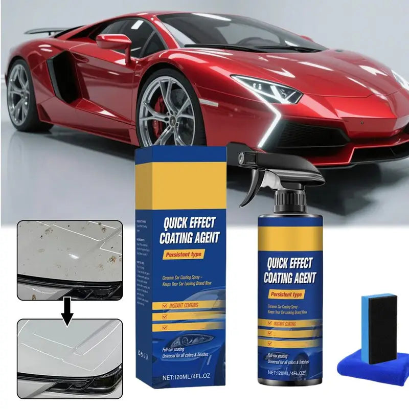 Car Coating Spray Kit 1/2/3X Quick Ceramic Wax Polish Water Repellent