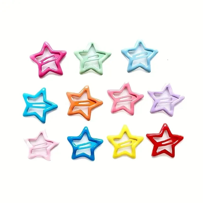 20pcs Colorful Star Hair Clips for Girls Kids Hair Accessories