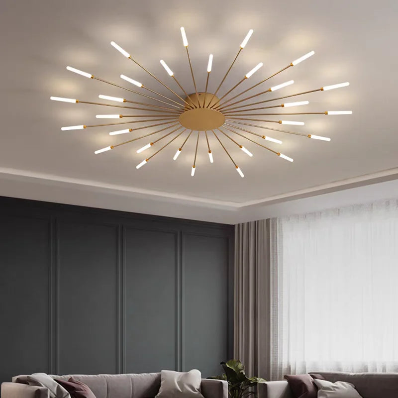 Modern LED Ceiling Light Fixture for Living Room Kitchen Bedroom - 12-42 Heads