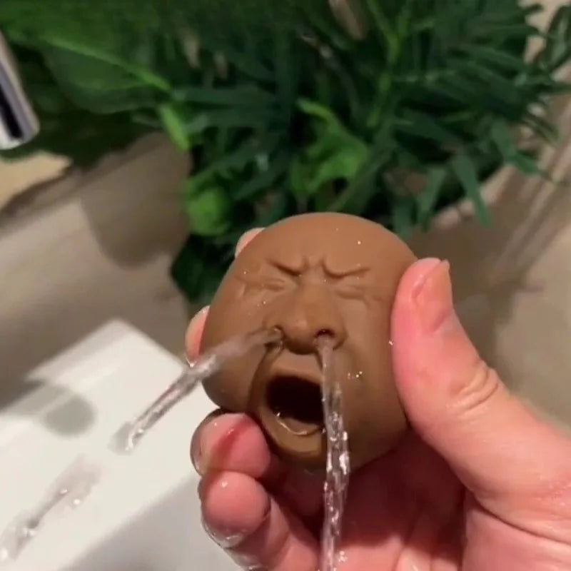 Novelty Water-Spraying Punny Figurine for Home Decor - Whimsical Gag Gift