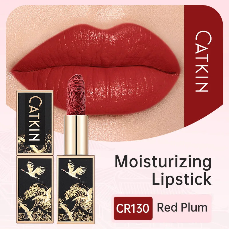 Festive Lipstick with Golden Gloss - Moisturizing Long-Lasting Lip Color