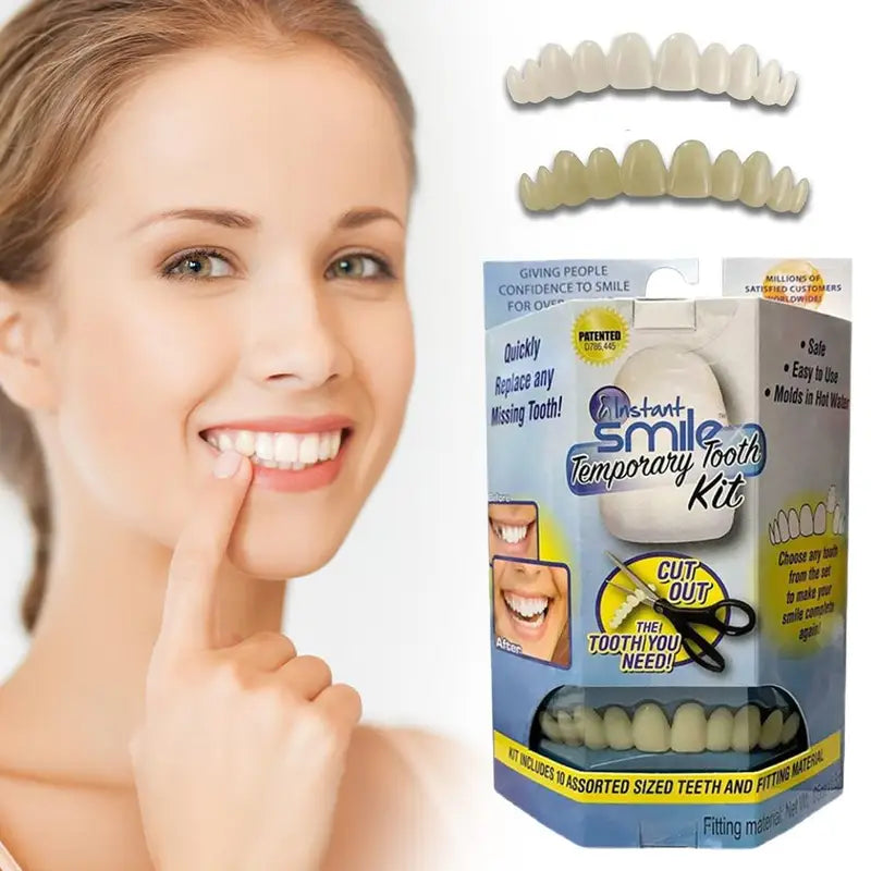 Denture Veneers Set - Flexible Silicone False Teeth for Repair & Cosmetology