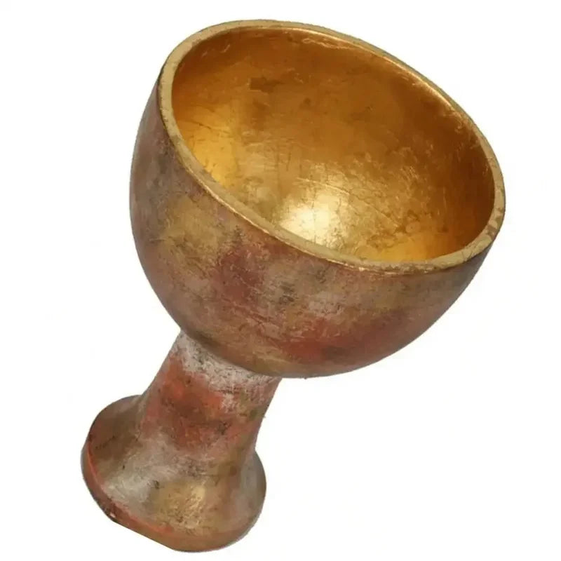 Holy Grail Cup Prop - Vintage Resin Trophy for Halloween Cosplay & Collecting