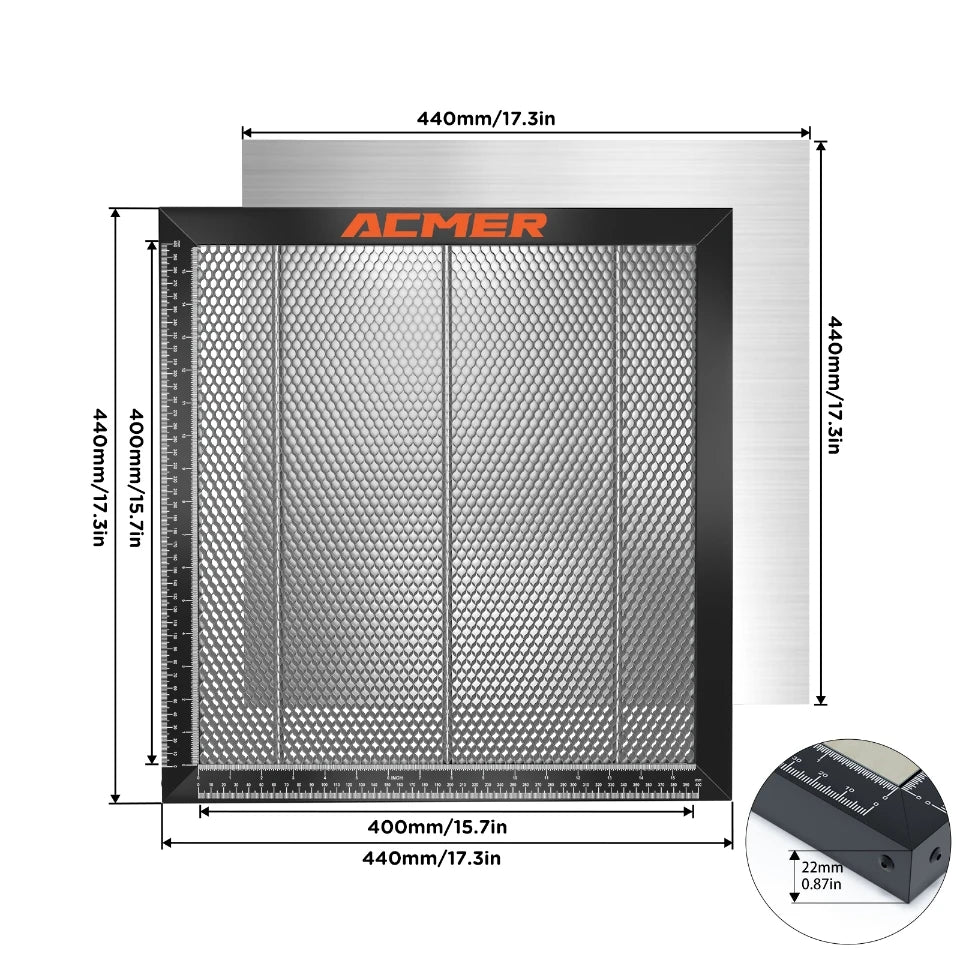 Laser Engraving Table Honeycomb Panel Bed for CO2 Laser Cutting 400x400mm