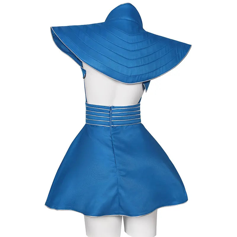 Women’s Blue Flight Attendant Costume for Halloween Carnival Party Cosplay