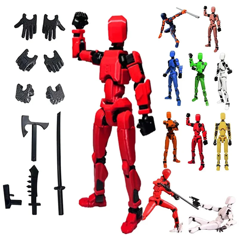 Movable Dummy Doll Action Figure - Articulated 3D Printed Toy for Stop Motion & Collection