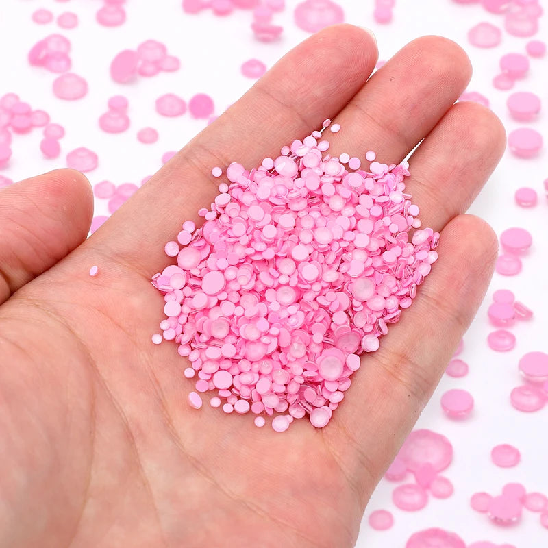 Mixed Size Glass Flatback Rhinestones for Nail Art DIY Crafts 1440Pcs