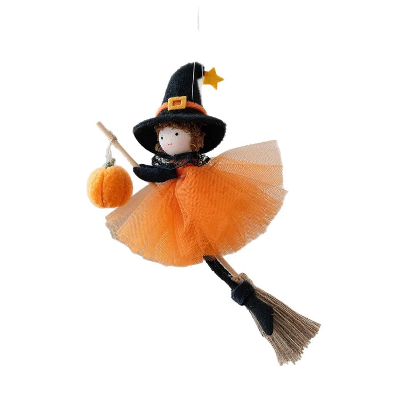Halloween Doll Girl Angel Pumpkin Pendant Decoration Scene Costume