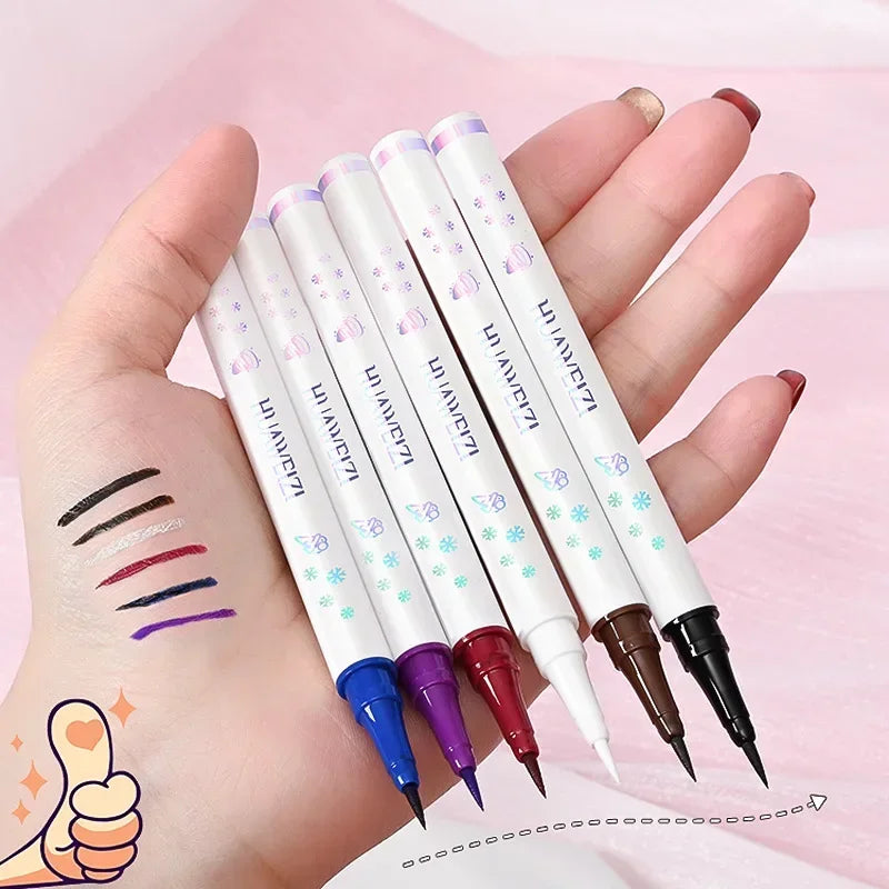 Waterproof Liquid Eyeliner Pen - Fine Tip, Long-Lasting, 6 Colors