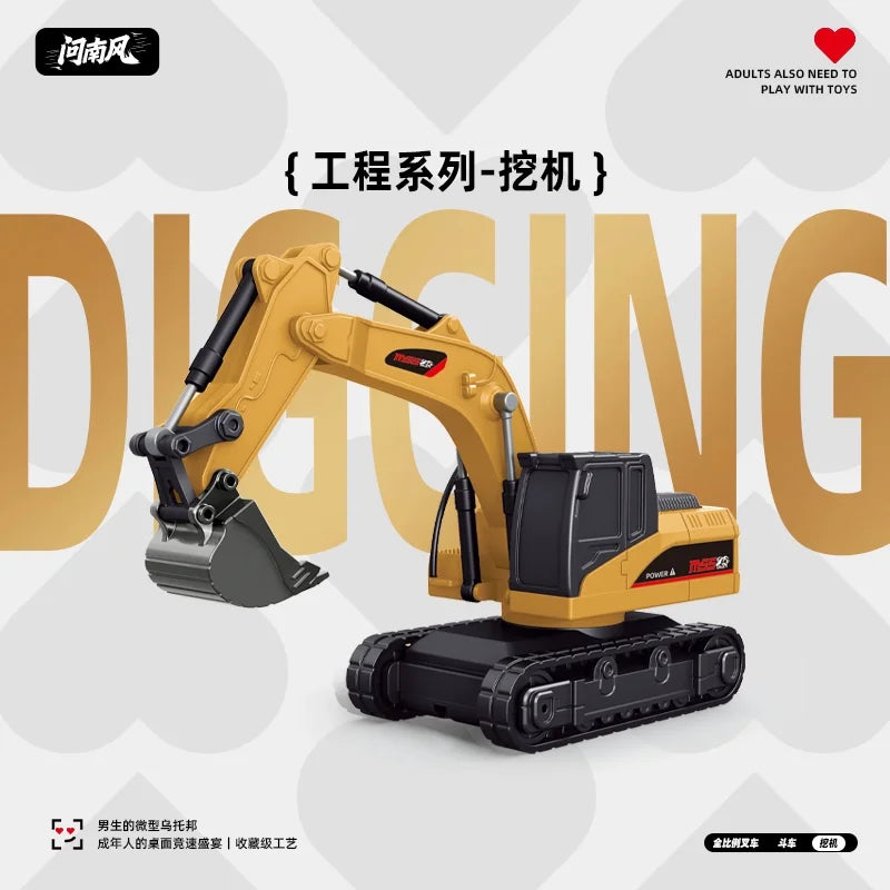 1:64 Metal Remote Control Construction Vehicle Set - Heavy-Duty Die-Cast Play Models