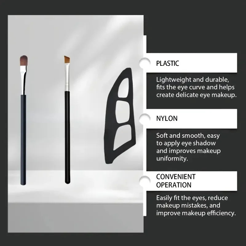 3-Piece Eye Makeup Kit with Brushes & Templates for Beginners – Professional Look