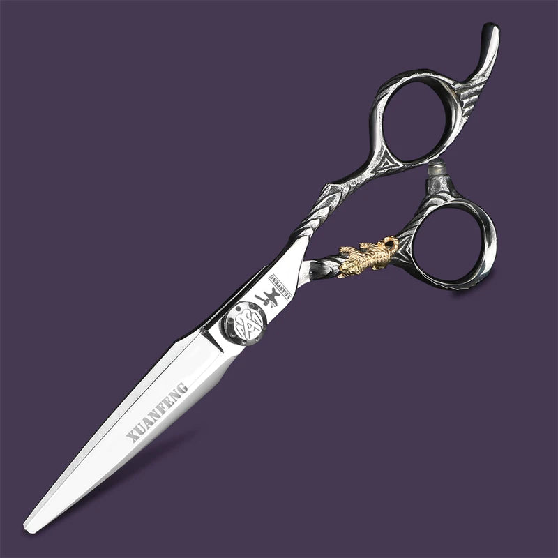Professional 6-Inch Hair Cutting Scissors Set - Japanese 440C Thinning & Styling Shears