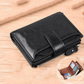 Men's RFID Coin Purse Wallet with Zipper Leather Money Bag for Men