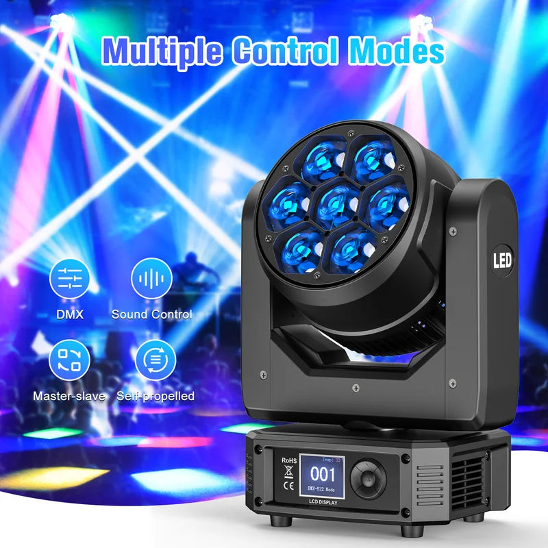 300W Moving Head DJ Stage Lights with DMX & Sound Activation for Events