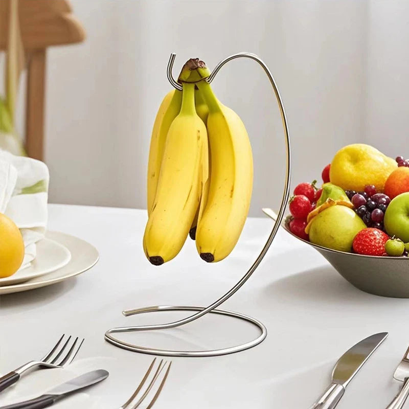Stainless Steel Banana Holder Stand - Keep Bananas Fresh & Avoid Bruising