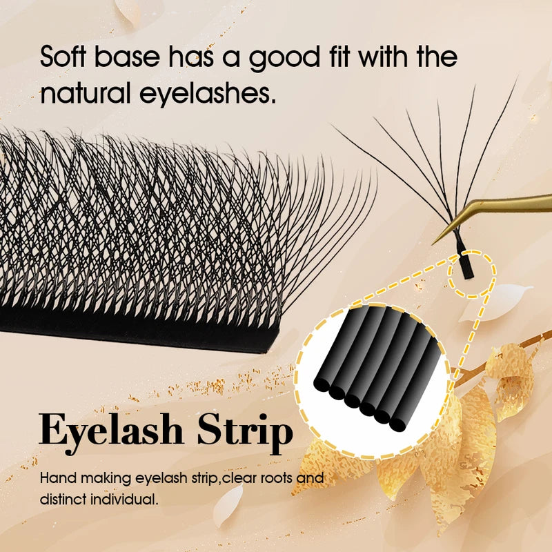 Premium Eyelash Extensions Fans - Full Dense Volume, Light & Comfortable