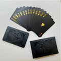 Black and Gold Waterproof Poker Card Set - Magic, Casino, Game Gift