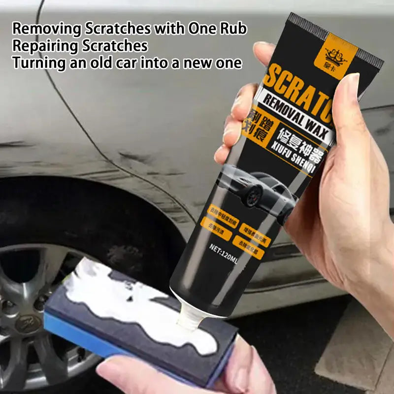 Car Scratch Remover Wax 120ml - Deep Surface Repair & Gloss Protection