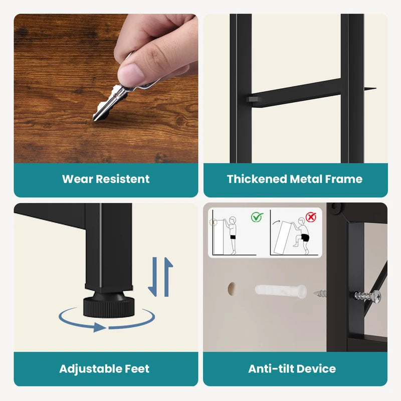 8-Drawer Fabric Storage Dresser with Wood Top - Bedroom, Living Room & Entryway Furniture