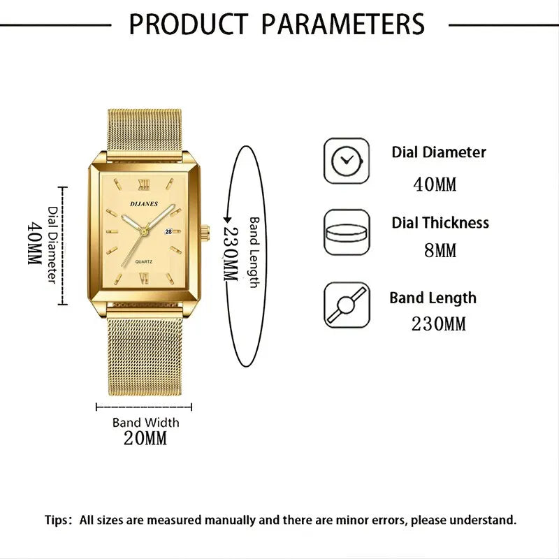 Men's Luxury Ultra-Thin Quartz Sports Watch with Stainless Steel Mesh Band