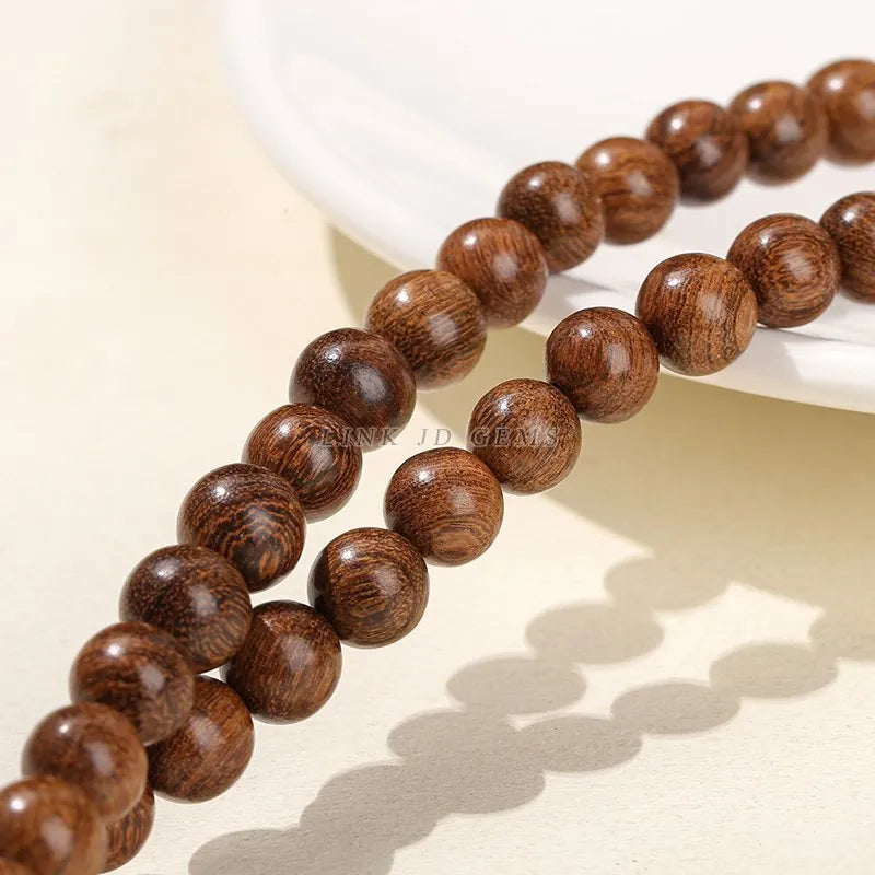 Natural Wood Bead Jewelry Making Supplies - Round Sandalwood Beads 6-10mm