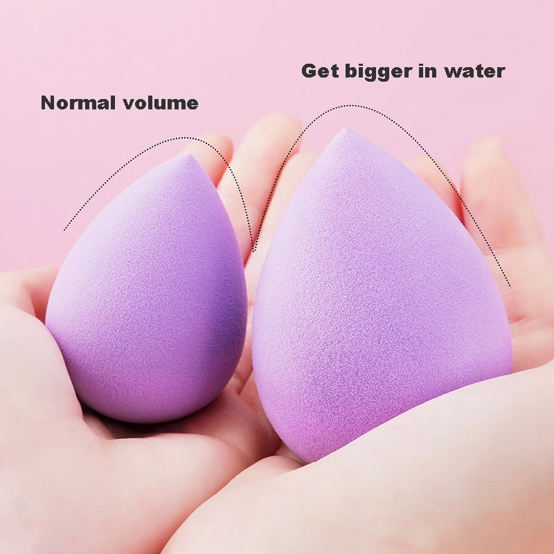 4pcs Makeup Sponge Set for Wet & Dry Foundation Application - Color Variants
