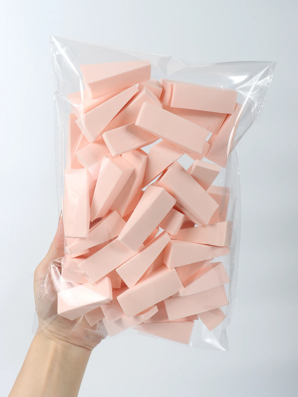 Set of 50 Colorful Makeup Sponges - Latex-Free Small Wedge Applicators