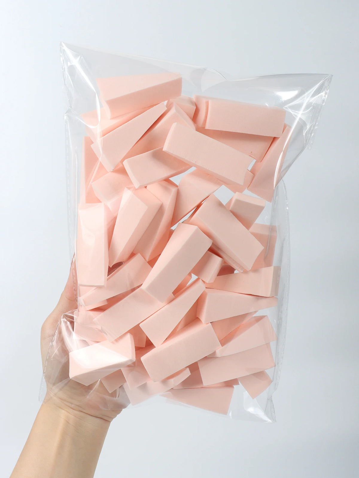 Set of 50 Colorful Makeup Sponges - Latex-Free Small Wedge Applicators