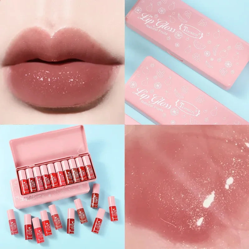 Long Lasting Waterproof Liquid Lip Gloss - Velvet Matte Finish, 10 Colors
